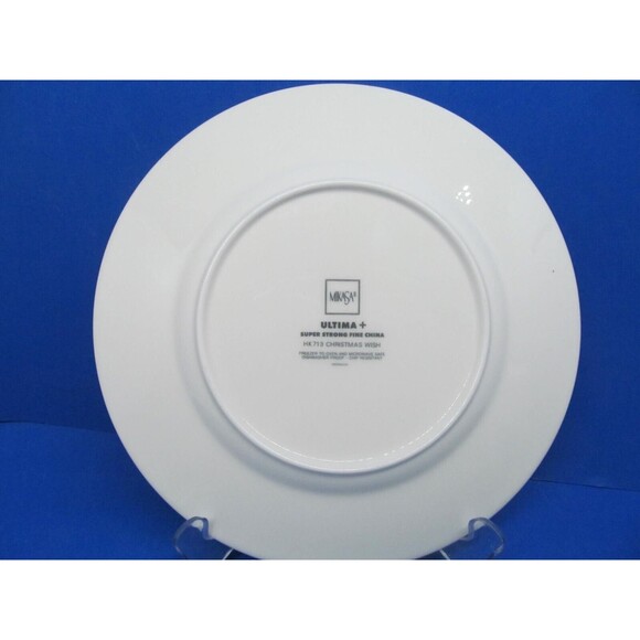 Mikasa Christmas Wish 8 1/2" Salad Plate Ultima + Super Strong China HK713 - Picture 5 of 8